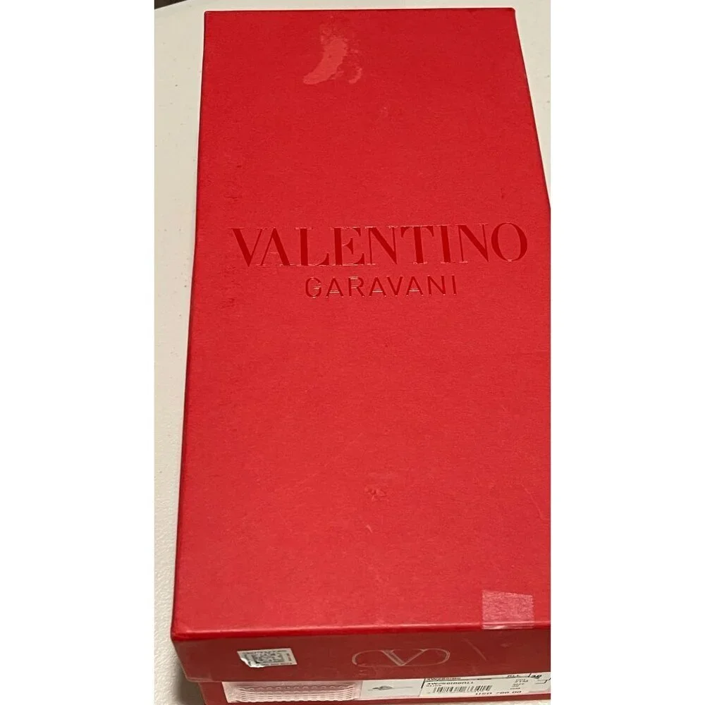 Valentino V Logo Cutout Calfskin Pink Slide Shoes Size 8 - Picture 6 of 6